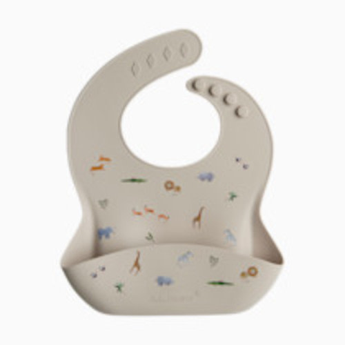 Loulou Lollipop Printed Silicone Bib - Safari