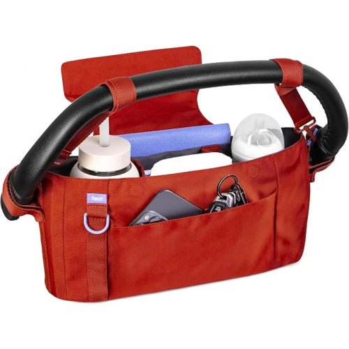 Ubbi Fleuri Anywhere Stroller Organizer, Wild Poppy