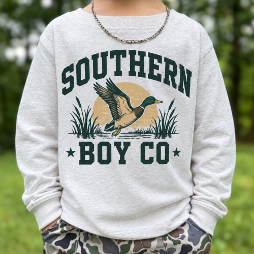 Marshland Mallard Boy’s Long Sleeve Shirt
