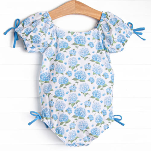 Beachside Blooms One Piece, Blue – Stitchy Fish