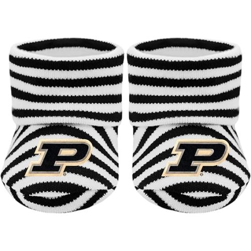 Creative Knitwear College Baby Striped Bootie Sock - Team Logo, Multiple Colors, Unisex (Newborn - 6 Months)