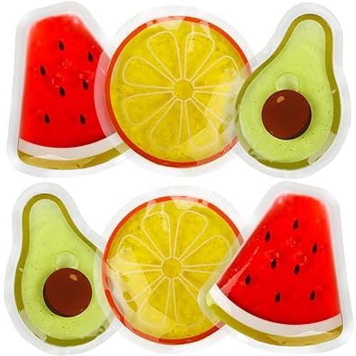 Kids Ice Packs for Boo Boos, 6 Pcs, FSA Eligible HSA, Small Gel Packs for Injury Reusable Baby Toddler Hot Cold Compress Mini Get Well Gifts for Body Pain Relief, Toothache, Fever, First Aid Recovery