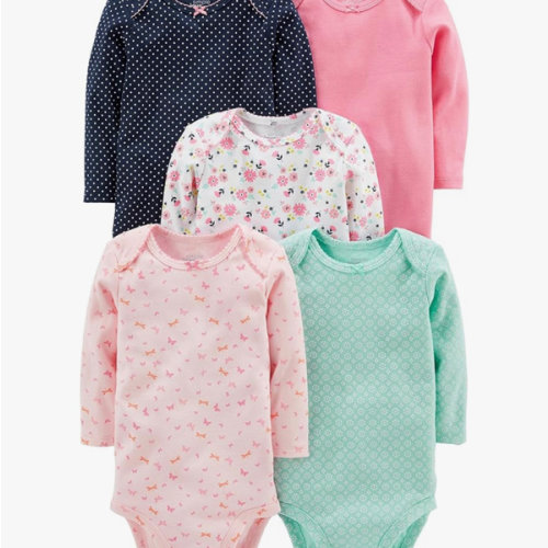 Simple Joys by Carter's Baby Girls 5-pack Long-sleeve Bodysuit
