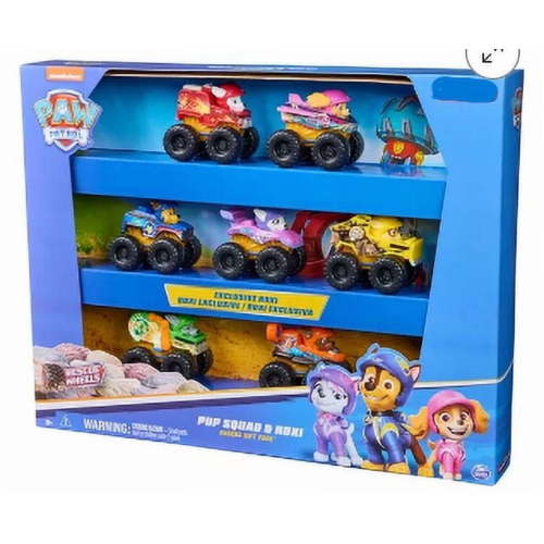 "Spin Master Games PAW Patrol Pup Squad Rescue Racers Gift Set, 7 Vehicles, 2.5""x2"