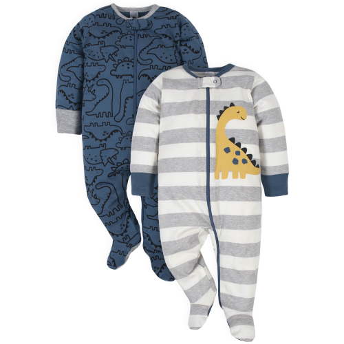 Gerber Baby Boy Sleep 'N Play Pajamas, 2-Pack