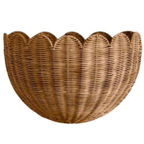 Lola scalloped wall storage basket, Handmade & Natural by BEBE BASK® – BEBE BASK
