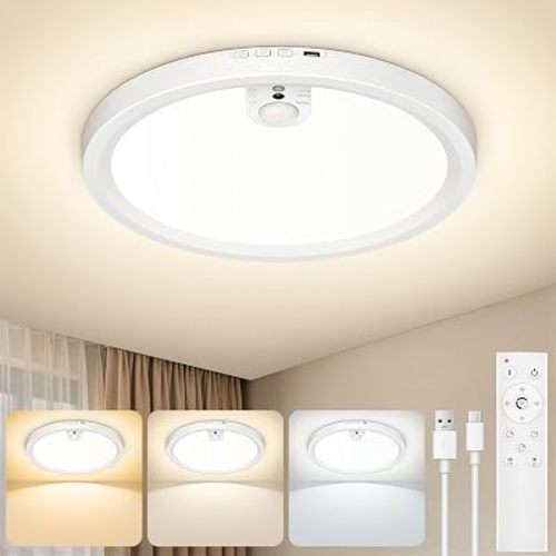 Redane Rechargeable Ceiling Lights Battery Operated with Upgraded LED Panel