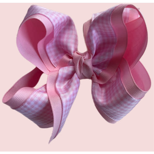 Ballerina Check Double Grosgrain Bow