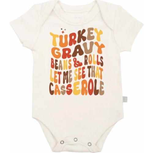 Organic Cotton Graphic Bodysuit, Turkey Gravy Casserole