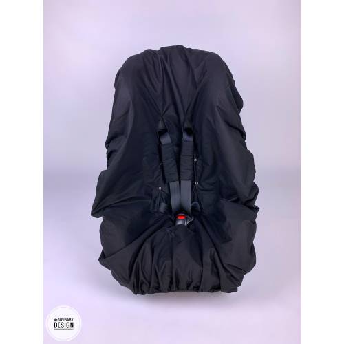 Black Toddler Car Seat Liner, Breathable Waterproof Liner, Optional Strap Covers