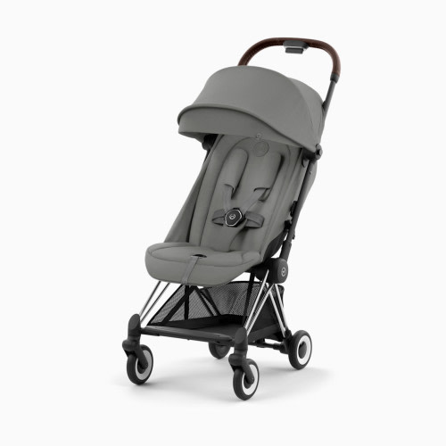 Cybex COYA Compact Lightweight Stroller - Chrome Dark Brown/Mirage Grey