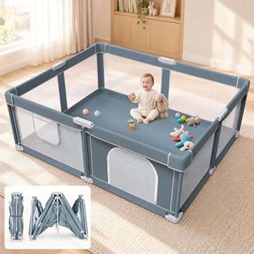 OMZER Foldable Baby Playpen, 71x59 Inch Large Collapsible Play Yard