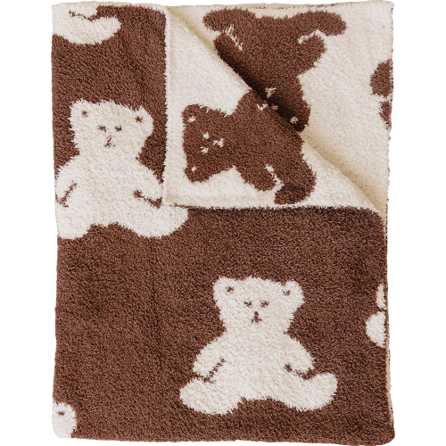 Teddy Bear Plush Blanket – Mebie Baby