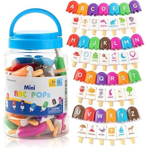 ABC Popsicles – Alphabet Learning Toys, Preschool Educational Toys for Classroom - Fun and Engaging Matching Game