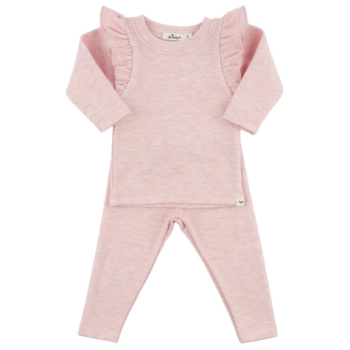 oh baby! Honeycomb Millie Two Piece Set - Pale Pink