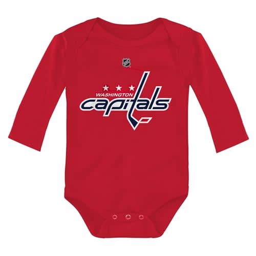 Outerstuff NHL Newborn & Infants 0-24 Months Primary Logo Long Sleeve Bodysuit Creeper Romper