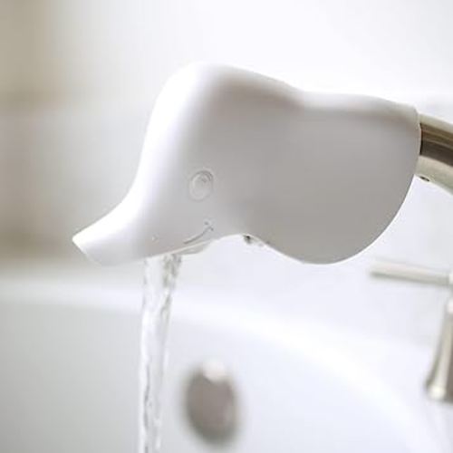 Nuby Safety Bathtub Spout Guard with Top Opening for Diverter– Elephant
