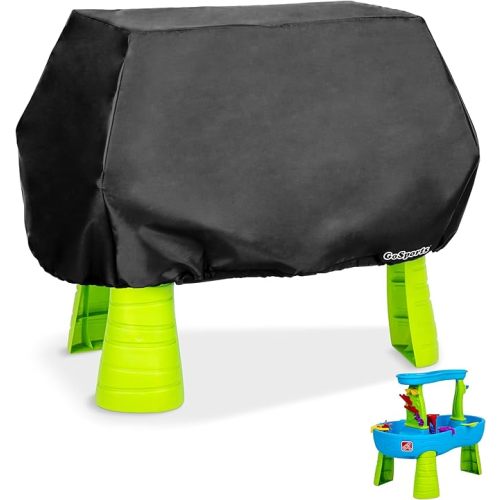 GoSports Universal Kids Water Table Cover - Anti-UV, Waterproof - Fits up to 41 x 25 x 34 Inches - Cover ONLY - Black