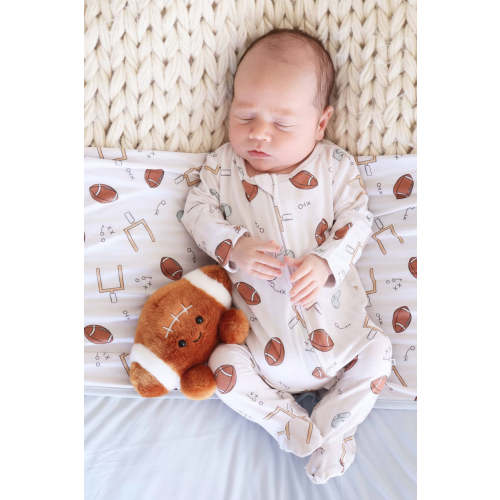 Tiny Touchdowns Zipper Footie | Neutral