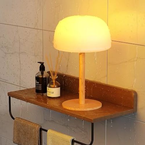 IP65 Shower Lamp Waterproof, 7500mAh Rechargeable Shower Lamp for Inside Shower, 18 Colors Cordless Shower Light, Stepless Dimming LED Table Lamp for Bathroom Bathtub Patio Outdoor