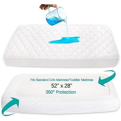 Crib Mattress Protector Sheets Fitted Waterproof Crib Mattress Pad Cover
