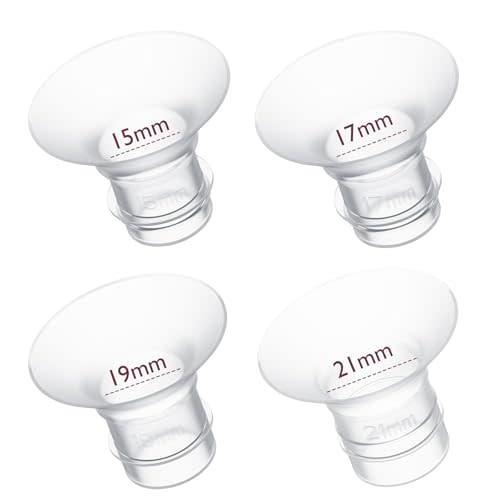 Momcozy Flange Insert 15/17/19/21mm Compatible with 24mm Flange/Shield of Most Pumps,Fit for Momcozy S9Pro/S12Pro/S12Pro-Quick Replacement Accessories, 4PCS