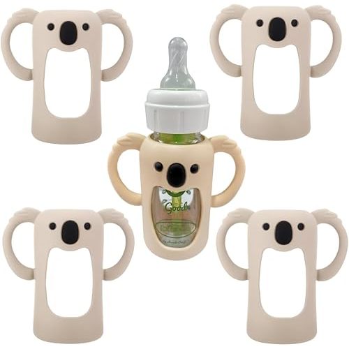4 Pcs Silicone Sleeve Fit for Dr. Brown Narrow Glass Baby Bottle 4 OZ