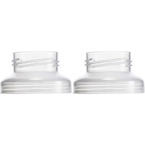 Boon Nursh Wide Neck Breast Pump Adaptor - Works with Spectra and Avent Breast Pumps - Compatible Nursh Bottles - Breastfeeding and Bottle-Feeding Essentials - 2 Count (Pack of 2)