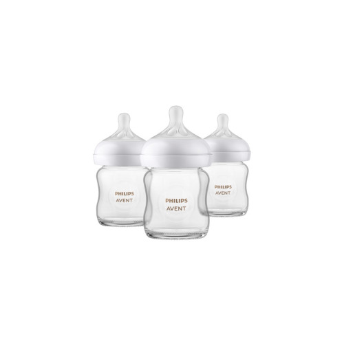 Philips AVENT Glass Natural Baby Bottle Pack With Natural Response Nipple