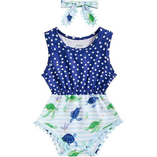 Ahegao 0-24 Months Baby Floral Romper Toddlers Outfits Infant Playsuits + Headband Jumpsuit