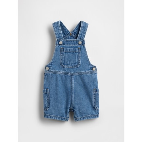 Salopette courte en denim pour Bébé