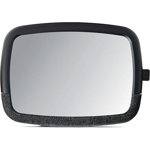 Munchkin Baby Car Mirror for Rear Facing Car Seats, Pivot 360 Baby in-Sight Adjustable Auto Mirror, Black