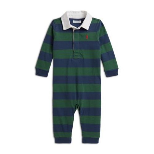 Boys' Striped Cotton Jersey Rugby Coverall - Baby
