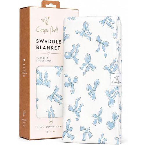 Copper Pearl Swaddle Blankets for Newborns | Soft Stretchy Receiving Blankets for Boys and Girls | Large 46 x 46 Inch Baby Blankets | Lightweight and Breathable Swaddles | Daphne