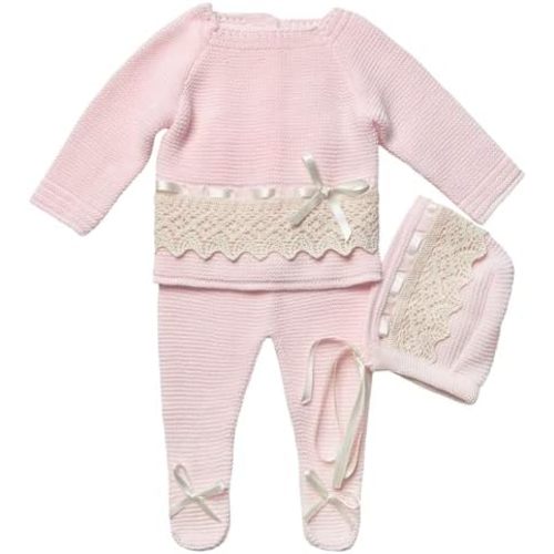 Newborn Baby Knitted Clothes Set, Coming Home Infant Knit Outfit for Boys and Girls