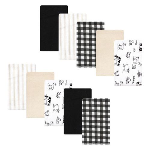 Luvable Friends Hudson Baby Flannel Burp Cloths 10pk Set