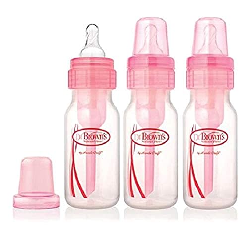 Dr. Brown's Options Narrow Pink Bottles, 3 pack, 4 ounce
