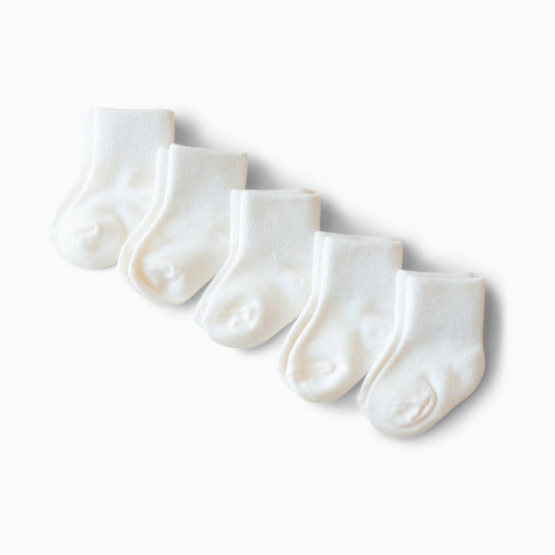 Kyte Baby Quarter Socks Combo (5 Pack) - Cloud, 0-3 M