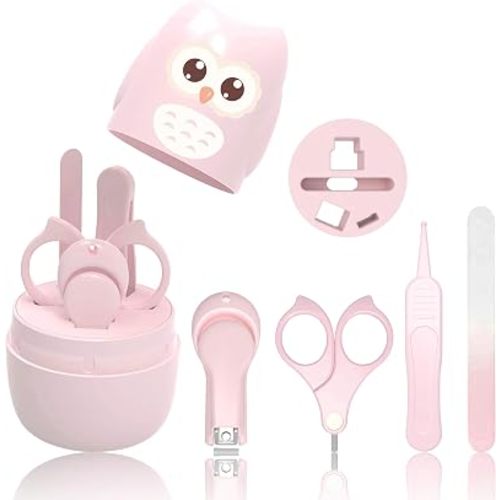4-in-1 Baby Nail Clipper Set,Scissors & Tweezers Kit with Case for Newborns