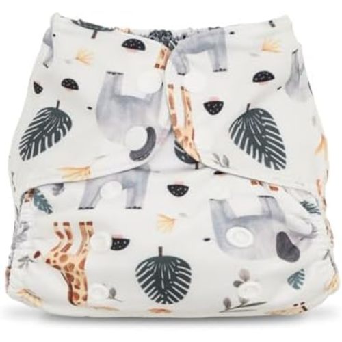 babygoal Baby Cloth Cover for Prefolds,Flats or Fitted Diapers– Adjustable, Reusable, Waterproof Swim Diaper Cover