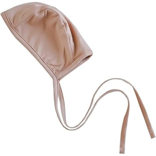 Copper Pearl Baby Bonnets: Ultra-Soft, Comfy to Wear, Tie-On Infant Sun Hat for Protection Against UV Rays, Trendy Coordinating Designs Swaddles, 0-3 Months - Pecan