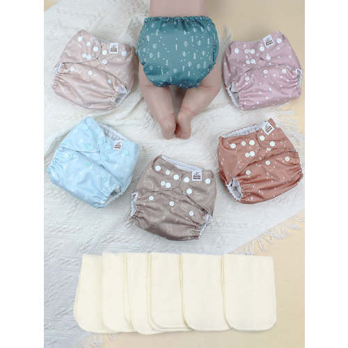 POCKET DIAPER 3.0 WITH INSERTS - 6 PACK(Simply Neutrals)