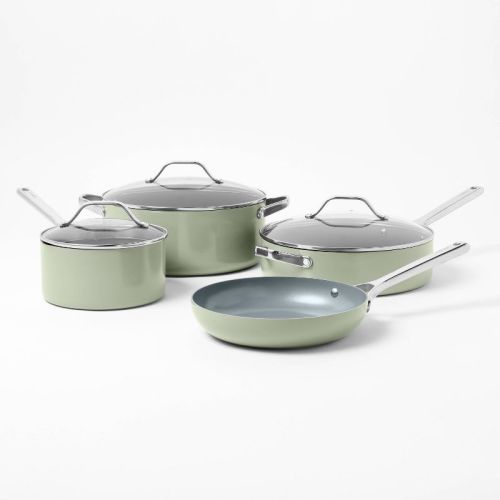 7pc Nonstick Ceramic Coated Aluminum Cookware Set - Figmint™