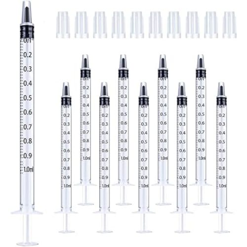30Pcs 1ml Syringes with Cap Oral Dispenser Syringe