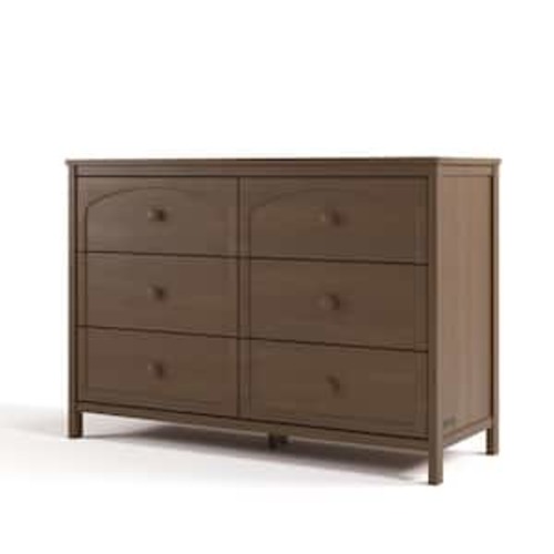Olivia Hazelnut 6 Drawer 47.72 in. Wide Dresser