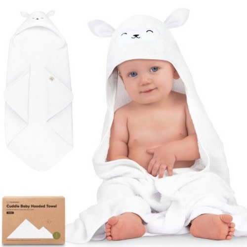 KeaBabies Cuddle Baby Hooded Towel, Organic Baby Bath Towel, Hooded Baby Towels, Baby Beach Towel for Newborn, Kids