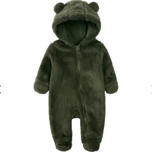 Thick Cotton Bear Hood Baby Snowsuit