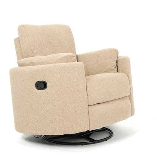 Fluff Mumma Bouclé Glider Recliner Arm Chair | Biscuit – Fluff Daddy