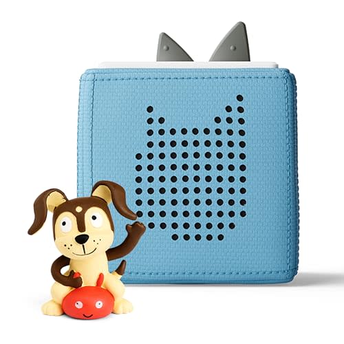 Toniebox 1 Audio Player Starter Set with Playtime Puppy - Listen, Learn, and Play with One Huggable Little Box - Light Blue