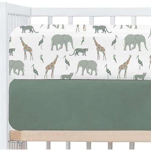 Draps de berceau Little Grape Land pour garçons et filles, 2 draps de berceau pour bébé adaptés pour lit de bébé standard et lit pour tout-petit, housse de matelas de berceau en microfibre respirante